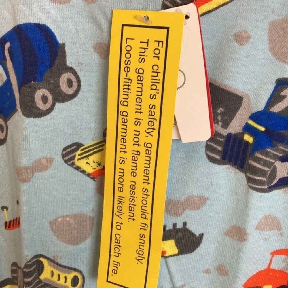 Hanna Andersson Construction Trucks Tractors Long John Pajamas PJs 140 10 NWT